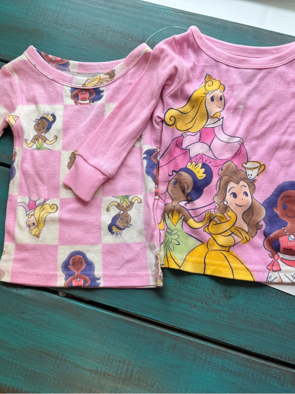 Disney Girls Pink Princess Character Pajama Tops